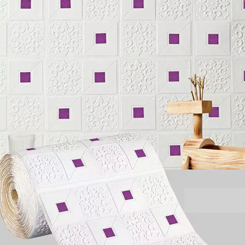 Self-Adhesive Waterproof 3D Wallpaper – 70cm x 100cm Moisture-Proof Brick Pattern for Home Decoration