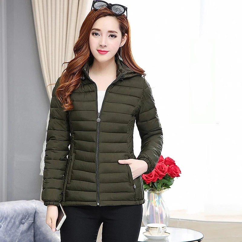 New Winter Fashion Jacket for Women | Stand-Collar Warm Casual Parka