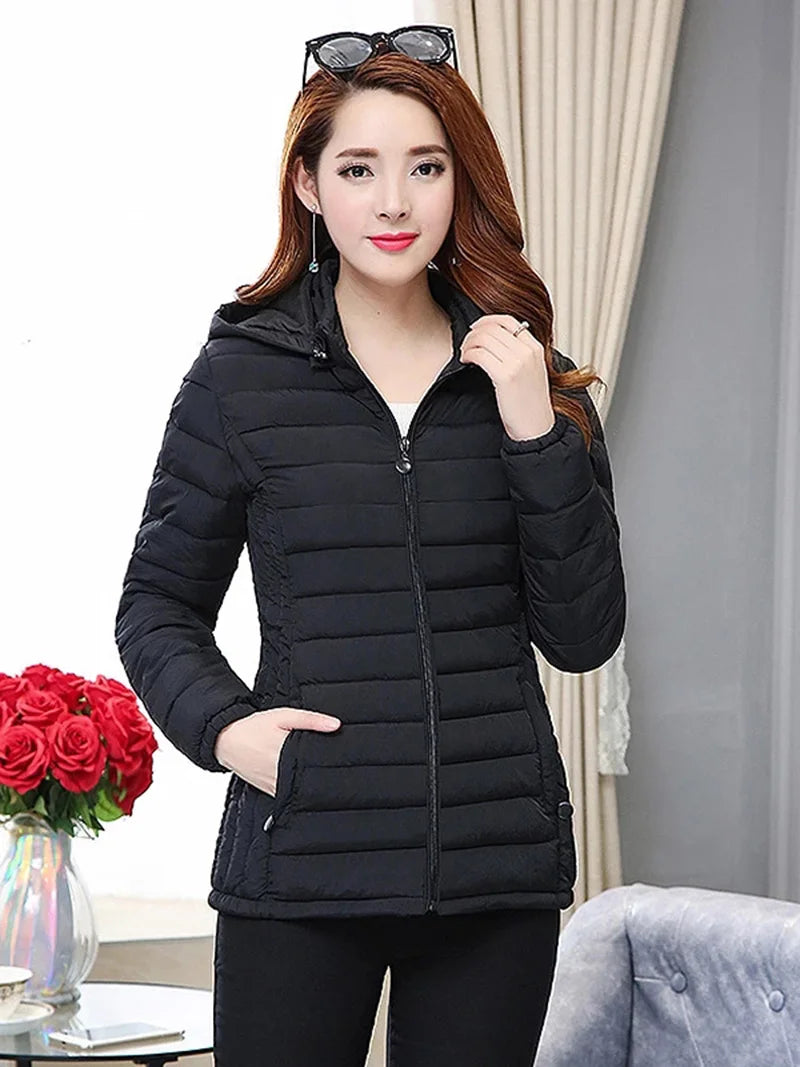 New Winter Fashion Jacket for Women | Stand-Collar Warm Casual Parka