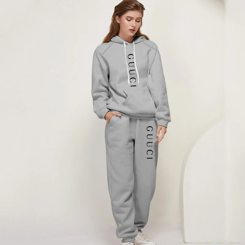 Hooded Tracksuit for Women | Autumn Winter Two-Piece Set for Comfortable Casual Wear