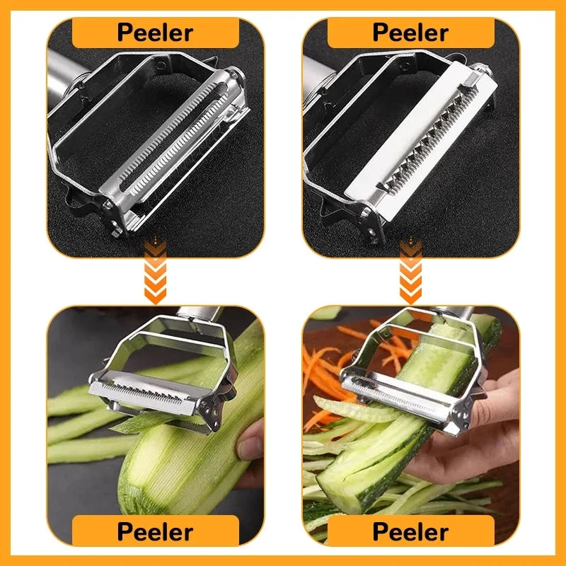 Multifunctional Kitchen Peeler | Stainless Steel Vegetable & Fruit Slicer