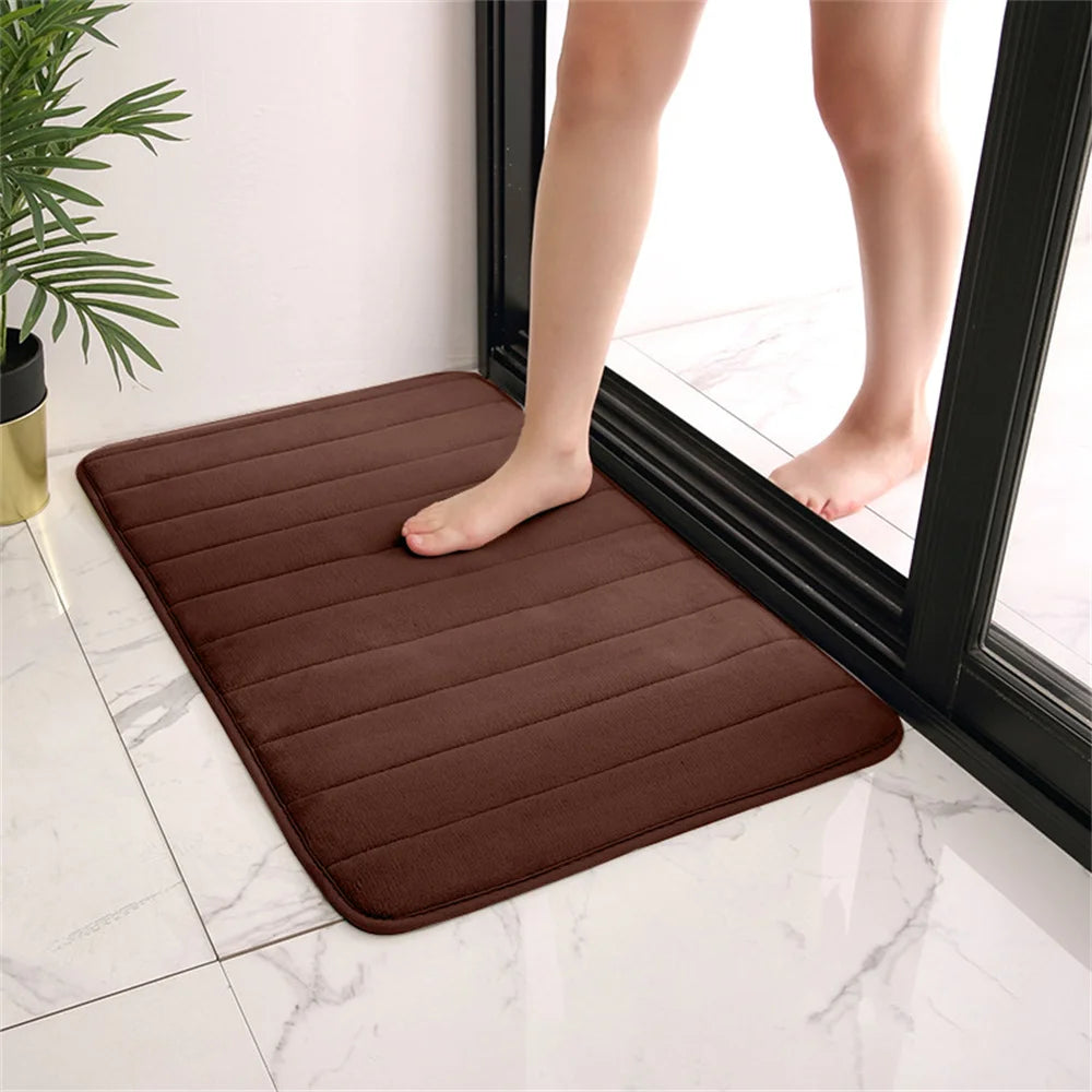 Super Absorbent Memory Foam Bath Mat – Non-Slip Bathroom Carpet for Bedroom, Shower & Toilet