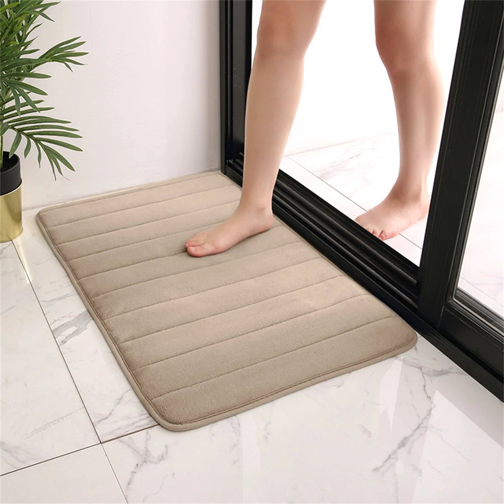 Super Absorbent Memory Foam Bath Mat – Non-Slip Bathroom Carpet for Bedroom, Shower & Toilet