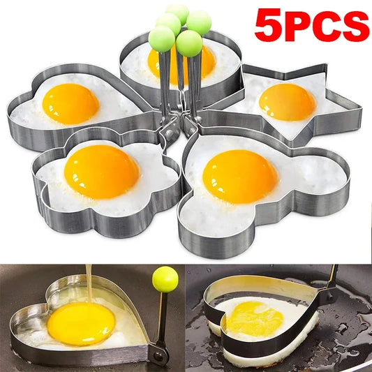 Stainless Steel Fried Egg Mold | Heart-Shaped Pancake & Omelette Maker