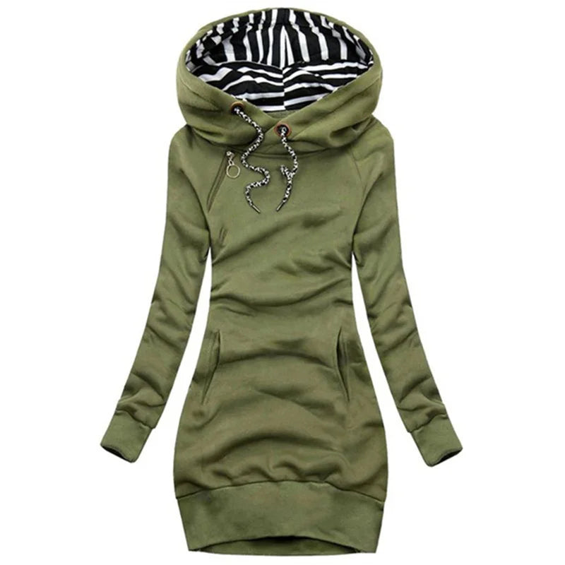 Slim Hooded Casual Hoodie Dress | Sleek and Versatile Design for Everyday Wear