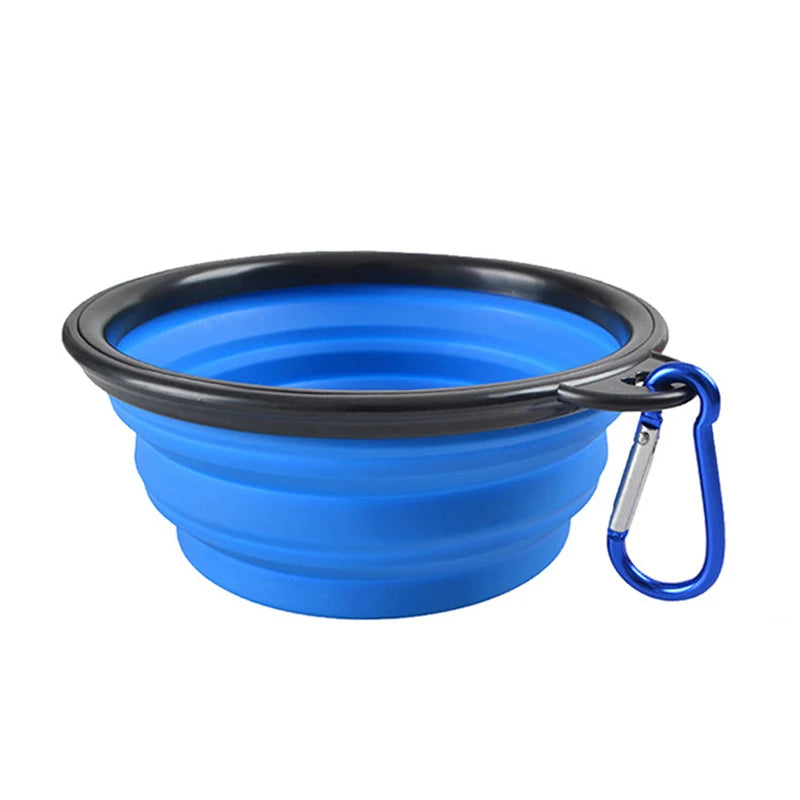 Portable Silicone Dog/Cat Feeder Bowl 2 in 1