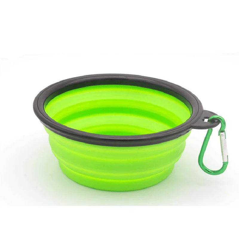 Portable Silicone Dog/Cat Feeder Bowl 2 in 1