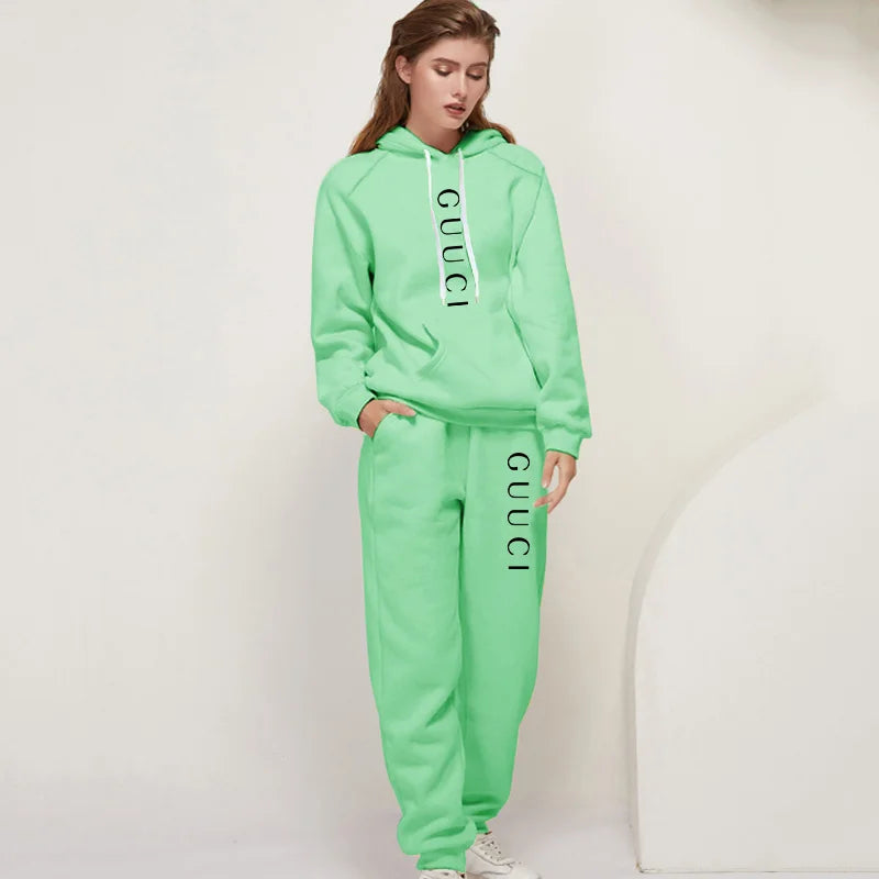 Hooded Tracksuit for Women | Autumn Winter Two-Piece Set for Comfortable Casual Wear