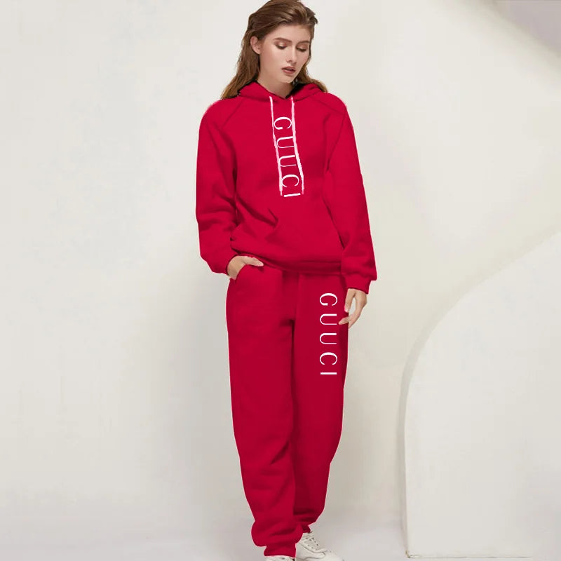 Hooded Tracksuit for Women | Autumn Winter Two-Piece Set for Comfortable Casual Wear