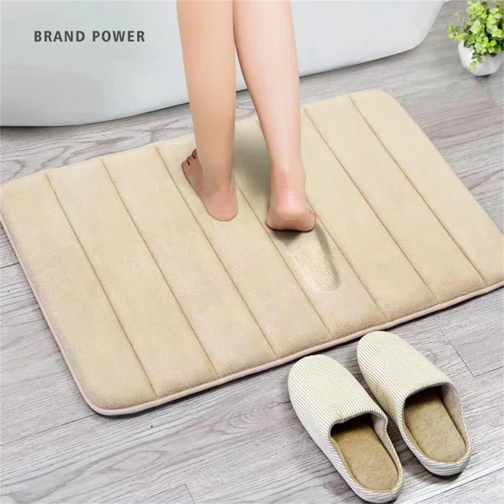 Super Absorbent Memory Foam Bath Mat – Non-Slip Bathroom Carpet for Bedroom, Shower & Toilet