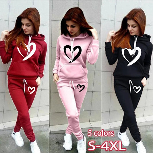 Comfortable Ladies’ Tracksuit | Soft Hooded Jogging Suit for Casual Sports Wear