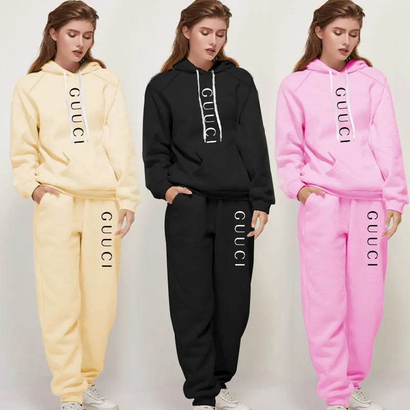 Hooded Tracksuit for Women | Autumn Winter Two-Piece Set for Comfortable Casual Wear