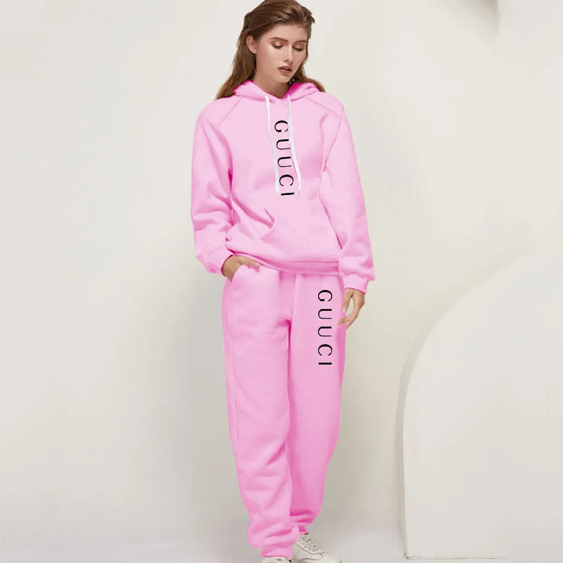 Hooded Tracksuit for Women | Autumn Winter Two-Piece Set for Comfortable Casual Wear