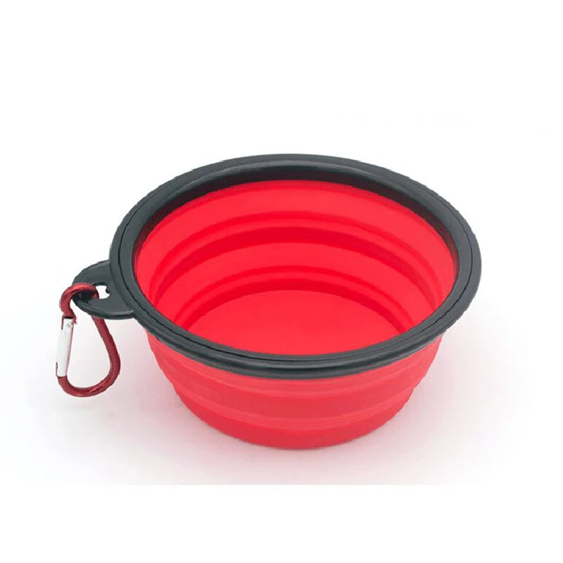 Portable Silicone Dog/Cat Feeder Bowl 2 in 1