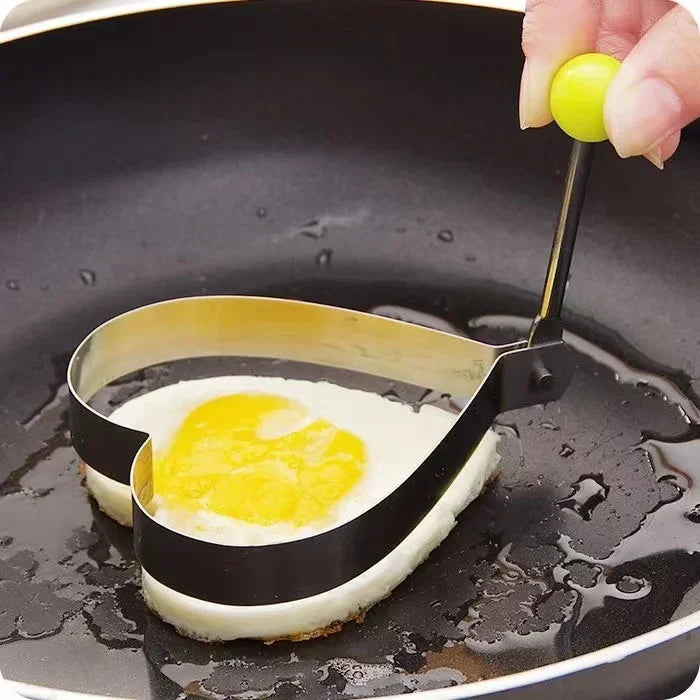 Stainless Steel Fried Egg Mold | Heart-Shaped Pancake & Omelette Maker