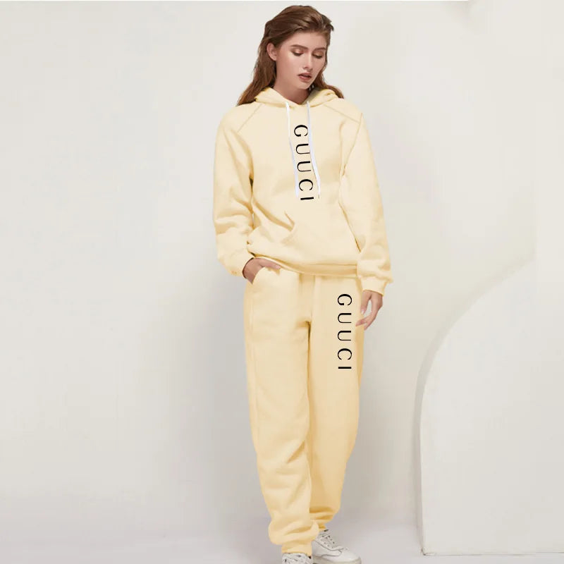 Hooded Tracksuit for Women | Autumn Winter Two-Piece Set for Comfortable Casual Wear