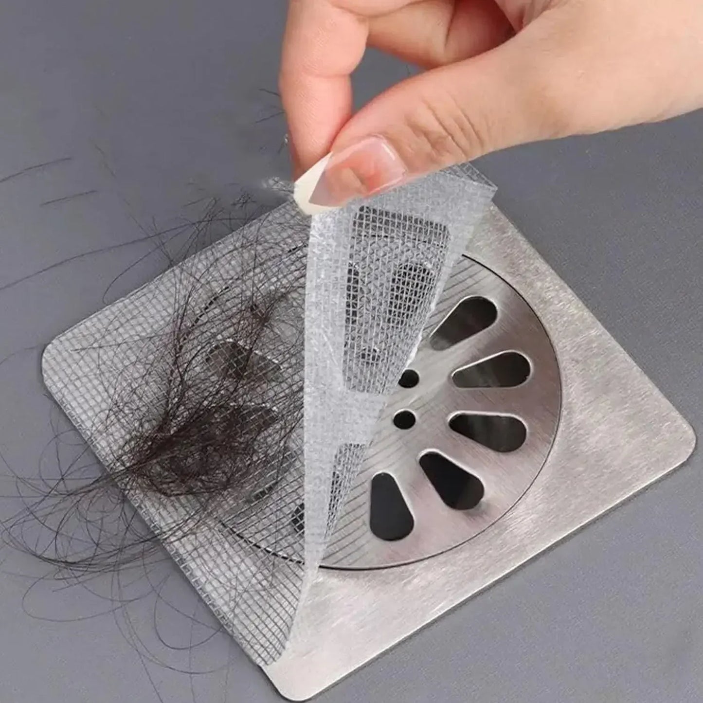 Disposable Shower Drain Hair Catcher – Mesh Drain Covers & Sink Strainer Filter for Bathroom & Kitchen