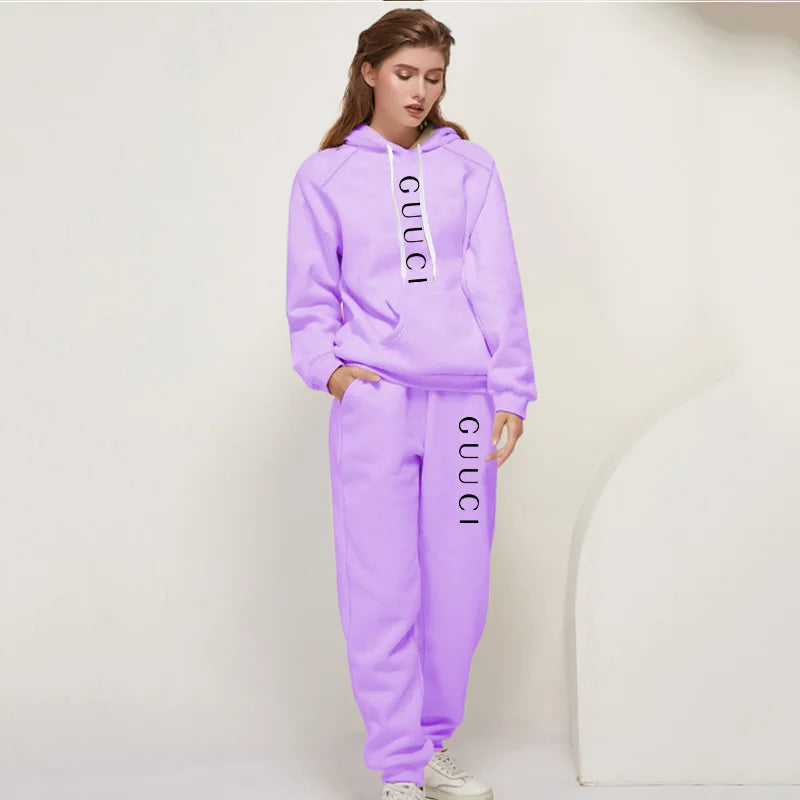 Hooded Tracksuit for Women | Autumn Winter Two-Piece Set for Comfortable Casual Wear