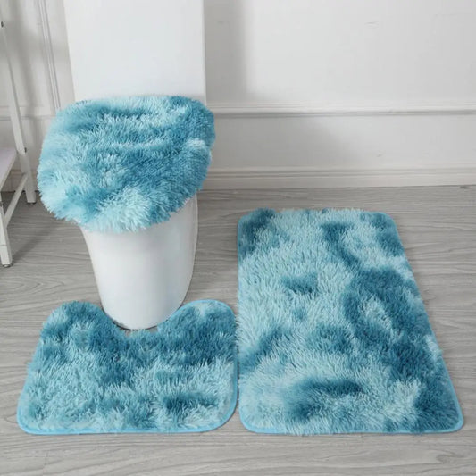 Luxurious 3-Piece Anti-Slip Bathroom Mat Set – Super Soft Microfiber Rugs with Non-Slip Backing