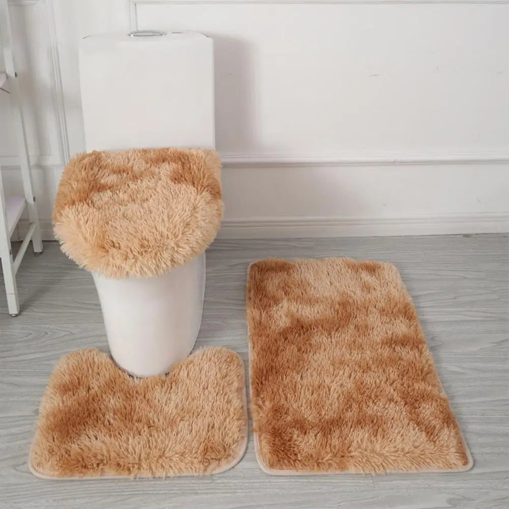 Luxurious 3-Piece Anti-Slip Bathroom Mat Set – Super Soft Microfiber Rugs with Non-Slip Backing