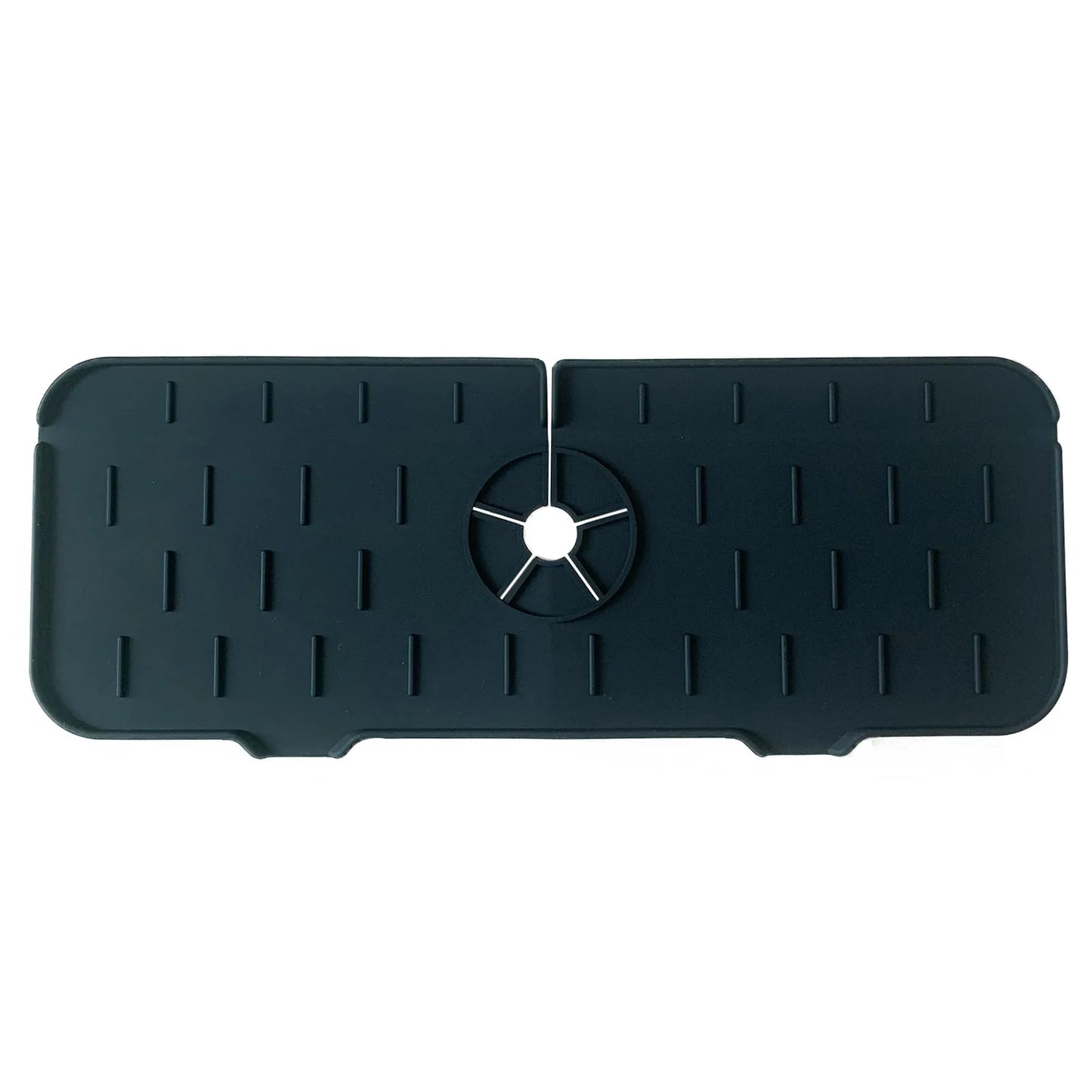 Kitchen & Bathroom Drain Mat – Silicone Sink Splash Guard & Shelf