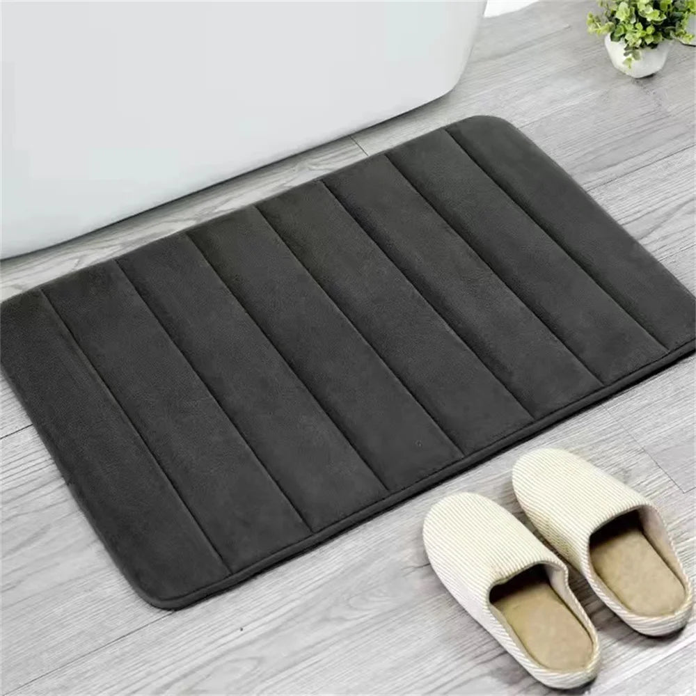 Super Absorbent Memory Foam Bath Mat – Non-Slip Bathroom Carpet for Bedroom, Shower & Toilet