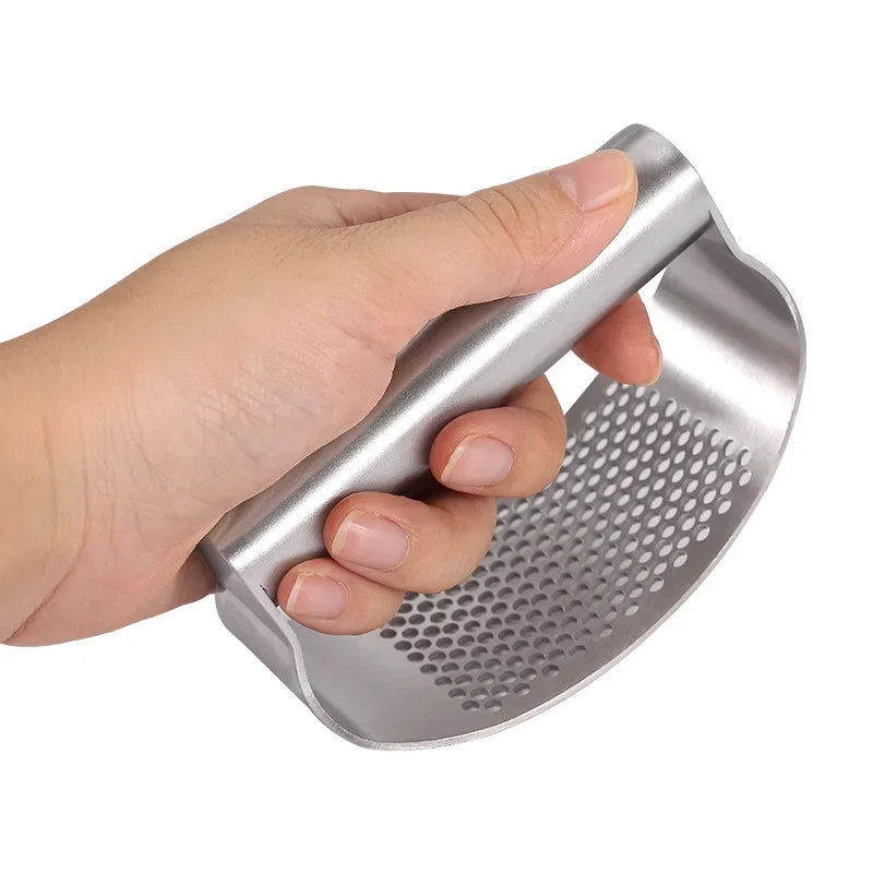 Garlic Press Rocker | Stainless Steel Garlic & Ginger Squeezer for Kitchens