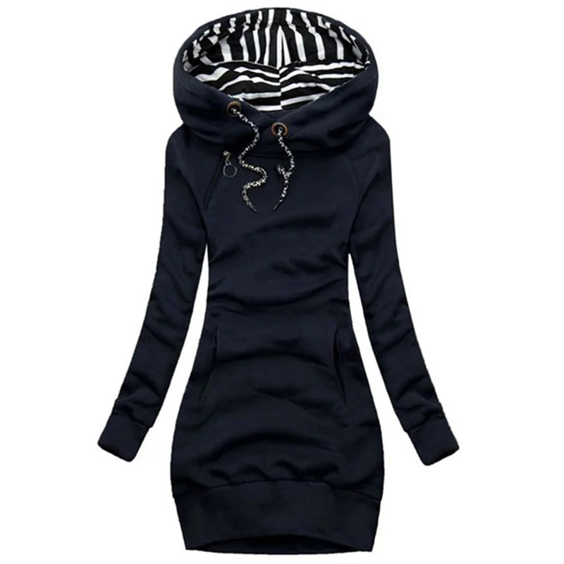 Slim Hooded Casual Hoodie Dress | Sleek and Versatile Design for Everyday Wear