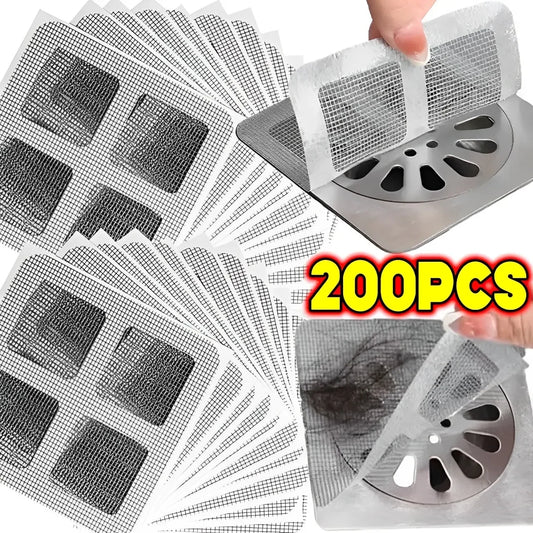 Disposable Shower Drain Hair Catcher – Mesh Drain Covers & Sink Strainer Filter for Bathroom & Kitchen