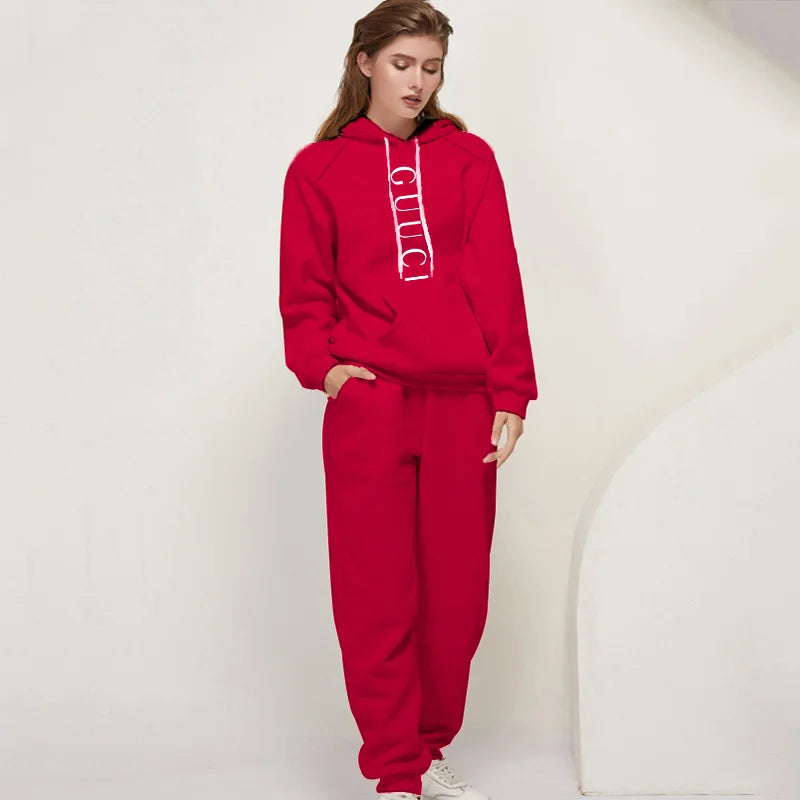 Hooded Tracksuit for Women | Autumn Winter Two-Piece Set for Comfortable Casual Wear