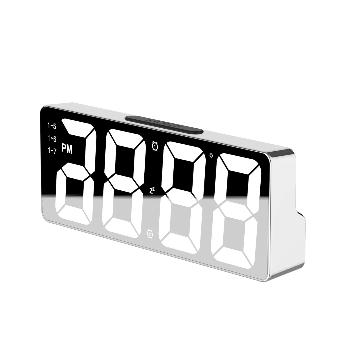 Electronic Desktop Clock with Temperature – 12/24 Hour Display and Adjustable Brightness