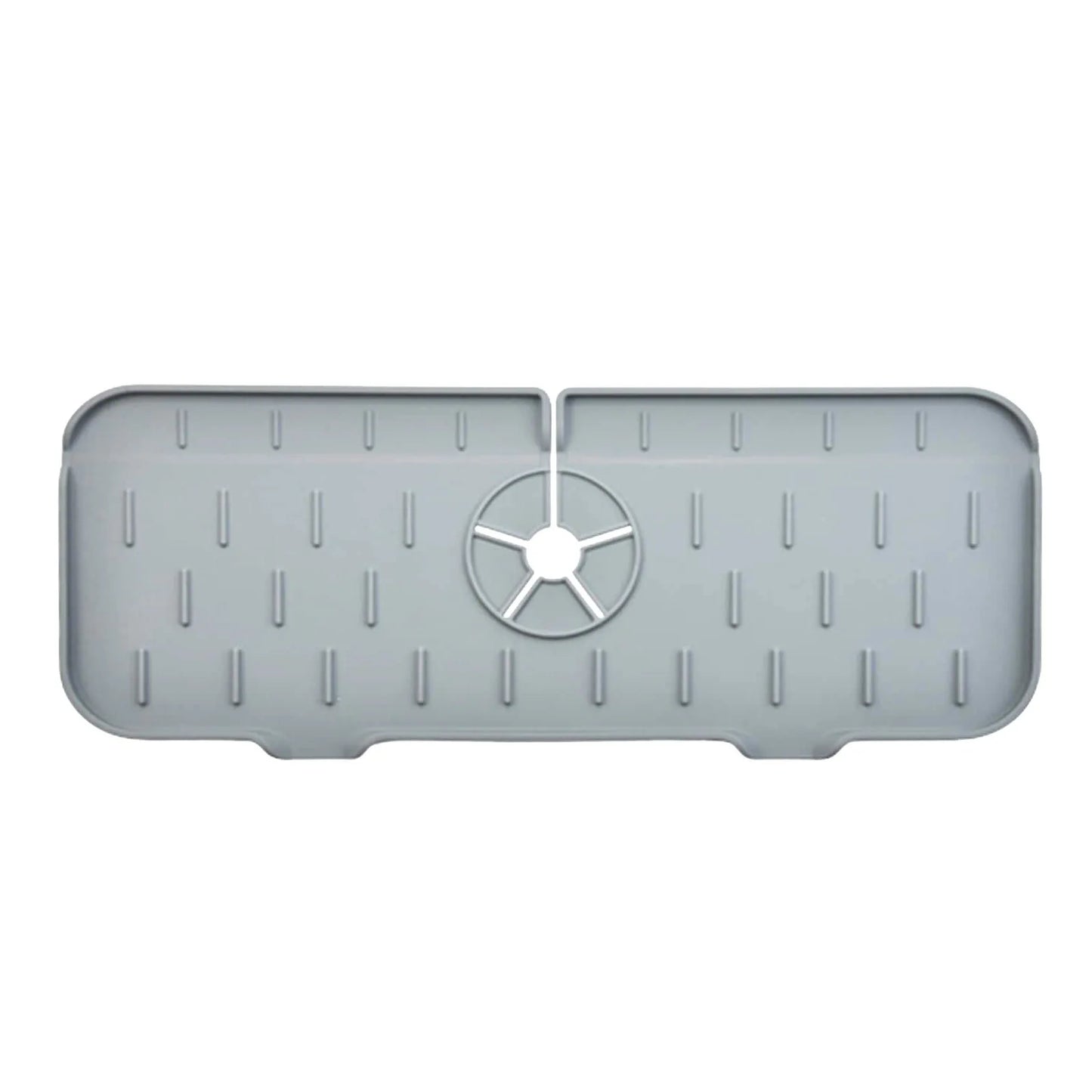 Kitchen & Bathroom Drain Mat – Silicone Sink Splash Guard & Shelf