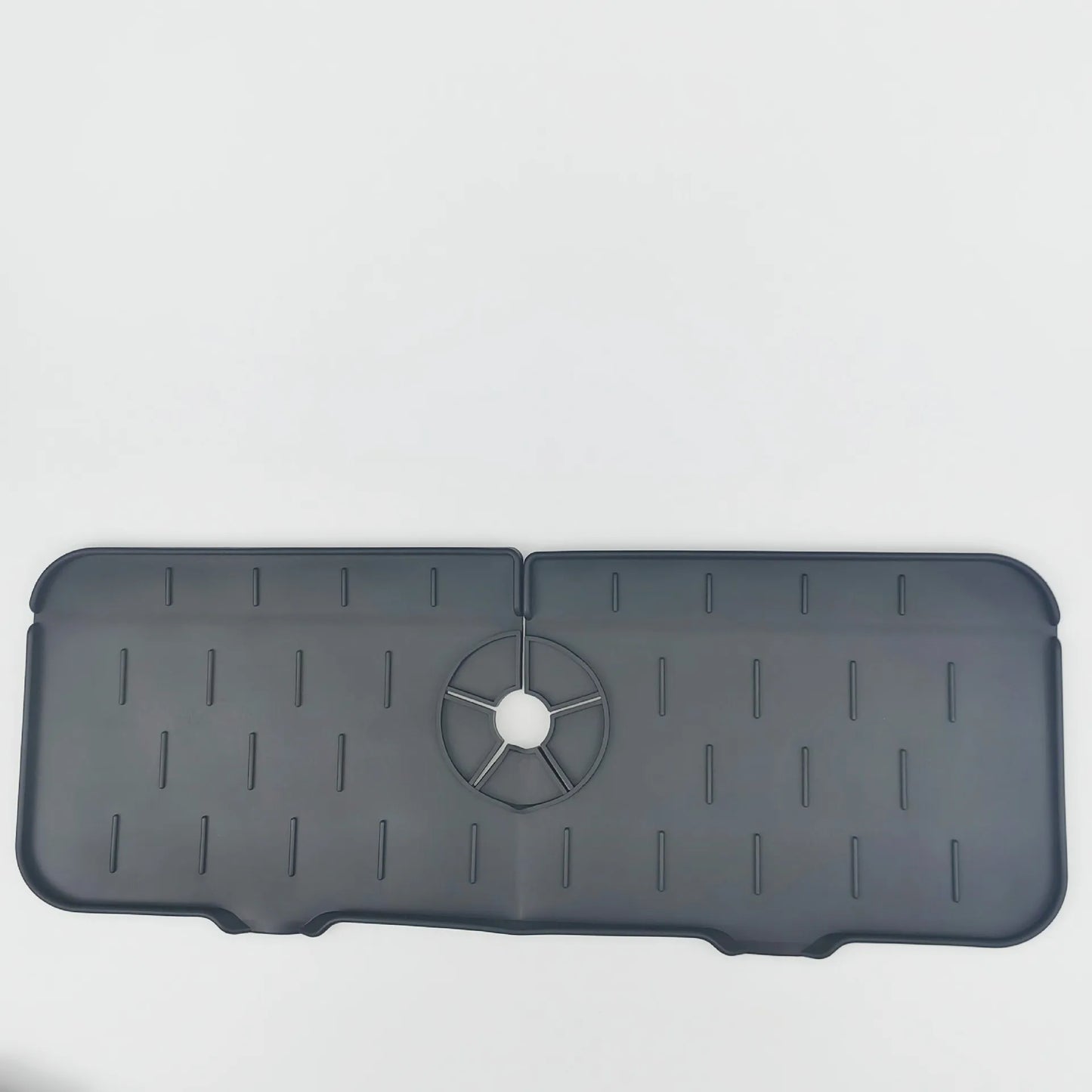 Kitchen & Bathroom Drain Mat – Silicone Sink Splash Guard & Shelf