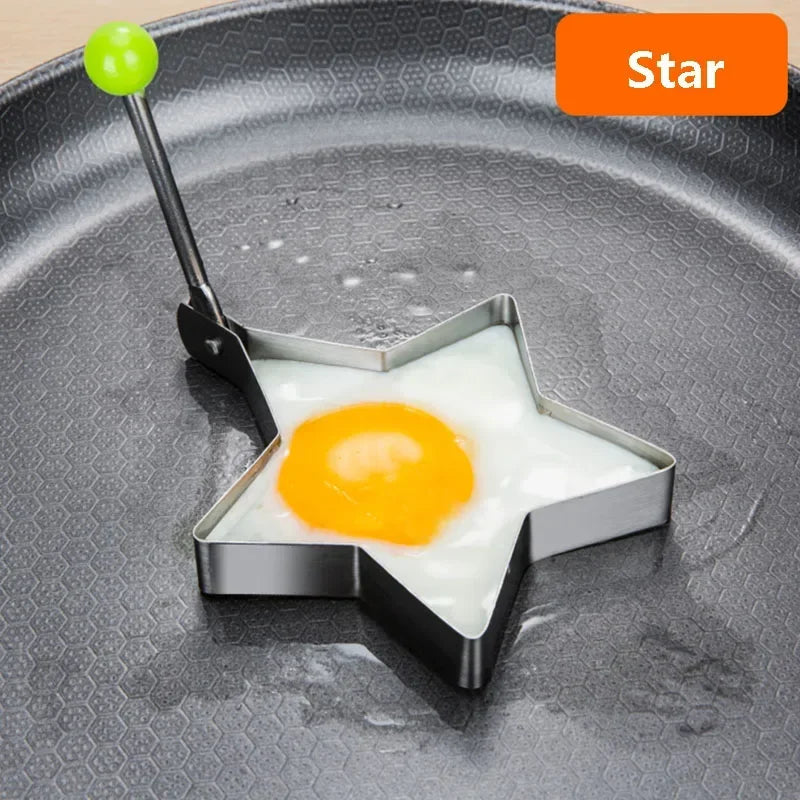 Stainless Steel Fried Egg Mold | Heart-Shaped Pancake & Omelette Maker