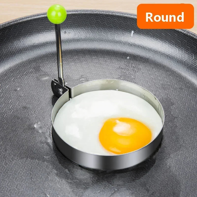 Stainless Steel Fried Egg Mold | Heart-Shaped Pancake & Omelette Maker