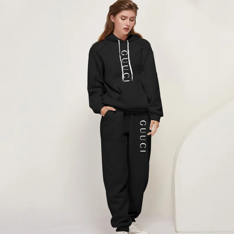 Hooded Tracksuit for Women | Autumn Winter Two-Piece Set for Comfortable Casual Wear