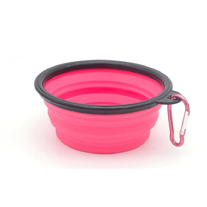 Portable Silicone Dog/Cat Feeder Bowl 2 in 1